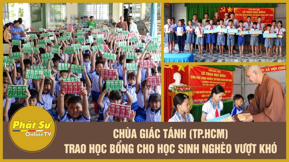 [Video] Tây Ninh: Chùa Giác Tánh (TP.HCM) trao học bổng cho học sinh nghèo vượt khó