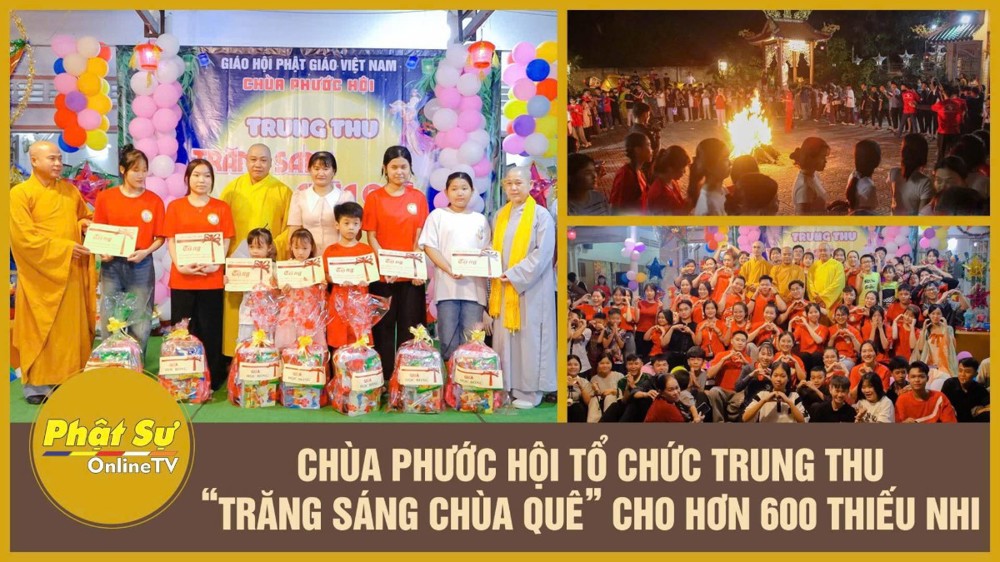 [Video] Đồng Tháp: Chùa Phước Hội tổ chức Trung thu “Trăng sáng chùa quê” cho hơn 600 thiếu nhi