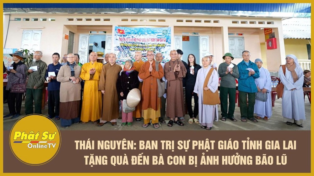 [Video] Thái Nguyên: Ban Trị sự Phật giáo tỉnh Gia Lai tặng quà đến bà con bị ảnh hưởng bão lũ