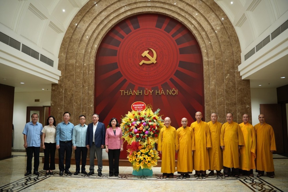 Hà Nội: Ban Trị Sự GHPGVN TP. Hà Nội chúc mừng thành công Đại hội Đại biểu Đảng bộ Thành phố.