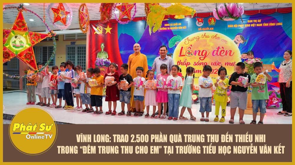 [Video] Vĩnh Long: Trao 2.500 phần quà Trung thu đến thiếu nhi trong “Đêm trung thu cho em” tại trường Tiểu học Nguyễn Văn Kết