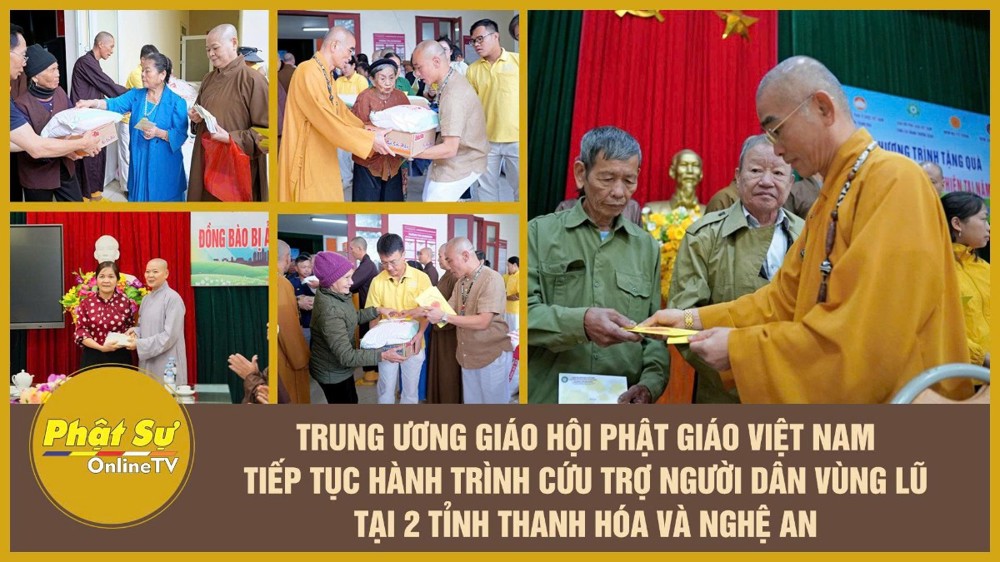 [Video] Trung ương Giáo hội Phật giáo Việt Nam tiếp tục hành trình cứu trợ người dân vùng lũ tại 2 tỉnh Thanh Hóa và Nghệ An