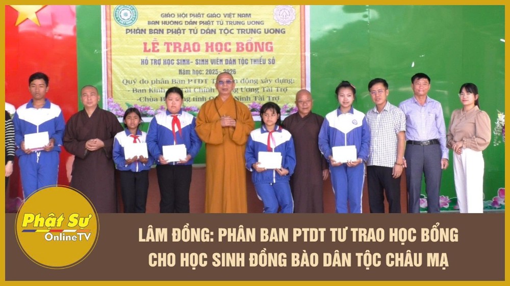 [Video] Lâm Đồng: Phân ban PTDT TƯ trao học bổng cho học sinh đồng bào dân tộc Châu Mạ