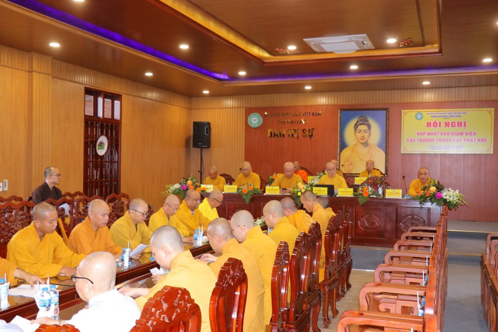 Vĩnh Long: Hội nghị hiệp thương suy cử tân Hiệu trưởng, Ban Giám hiệu Giám hiệu Trường Trung cấp Phật học tỉnh Vĩnh Long (mới) sau sáp nhập