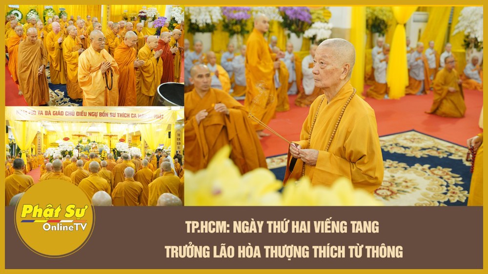[Video] TP.HCM: Ngày thứ hai viếng tang Trưởng lão Hòa thượng Thích Từ Thông