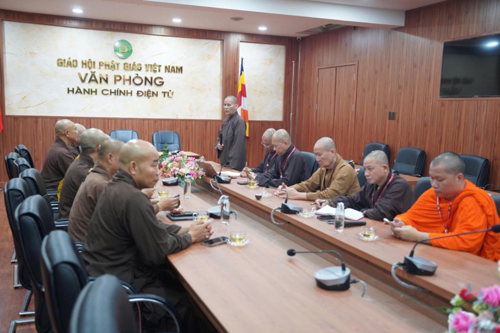 TP.HCM: Văn phòng II Trung ương GHPGVN họp cùng Ban Kiến đàn Đại Giới đàn Cam Lộ Đỗng Quang