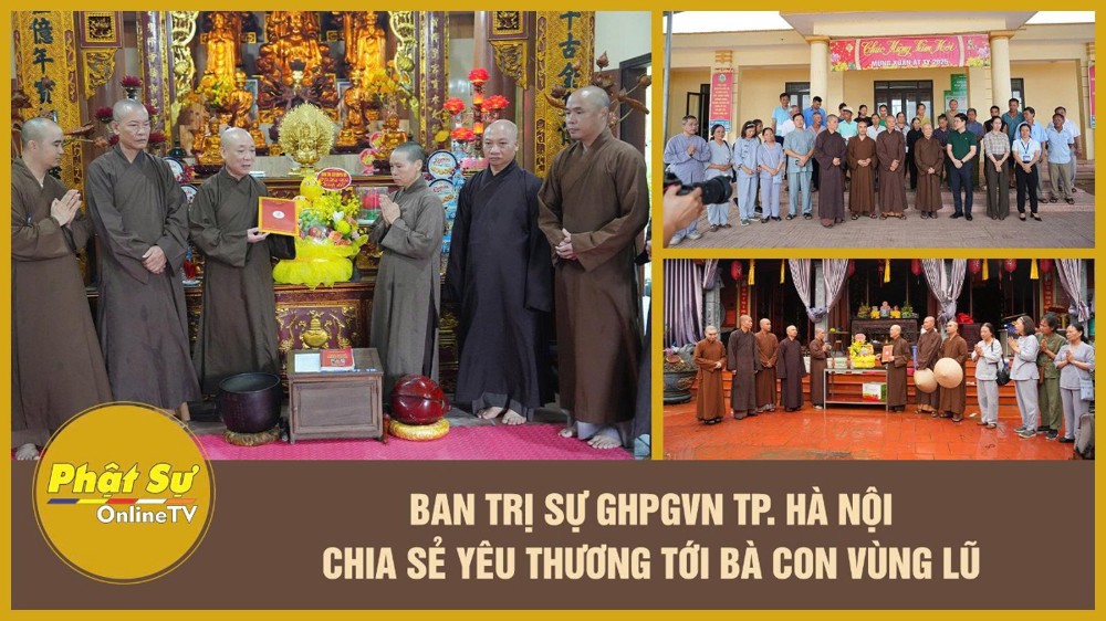 [Video] Ban Trị sự GHPGVN TP. Hà Nội chia sẻ yêu thương tới bà con vùng lũ