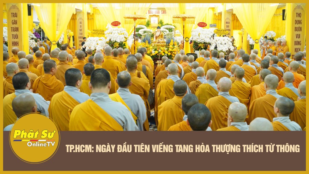 [Video] TP.HCM: Ngày đầu tiên viếng tang Hòa thượng Thích Từ Thông