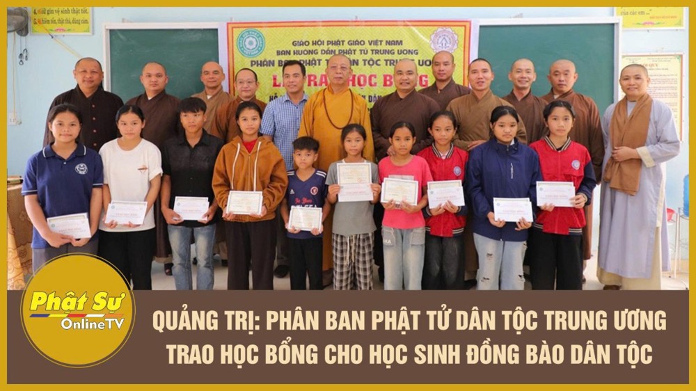 [Video] Quảng Trị: Phân ban Phật tử Dân tộc Trung ương trao học bổng cho học sinh đồng bào dân tộc