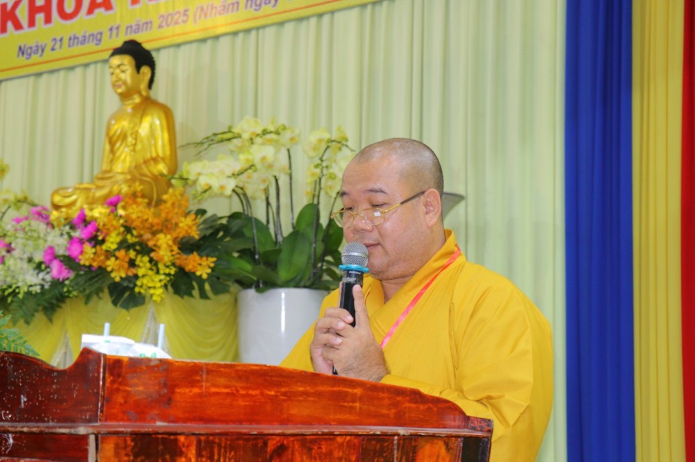 Vĩnh Long: Thượng tọa Thích Trí Thọ chia sẻ đề tài “Vai trò vị trụ trì trong xã hội phát triển và đổi mới” tại khóa Kiết đông lần III, năm 2025
