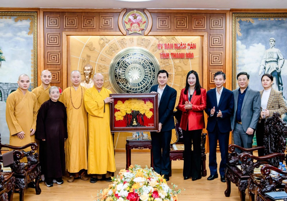 Thanh Hóa: Ban Trị sự GHPGVN tỉnh chúc mừng tân Chủ tịch UBND tỉnh Nguyễn Hoài Anh