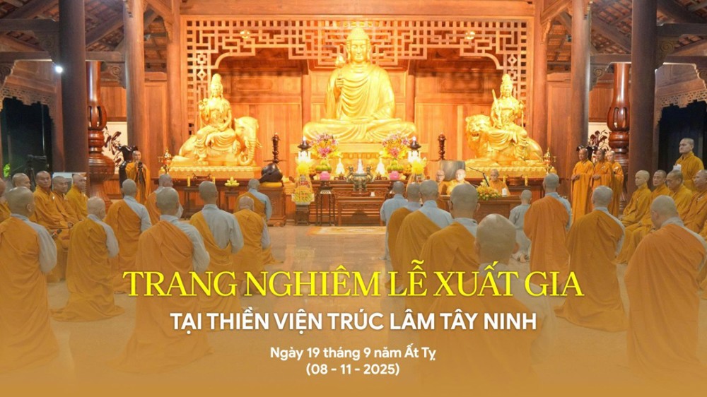 [Video] Trang nghiêm lễ xuất gia tại Thiền viện Trúc Lâm Tây Ninh