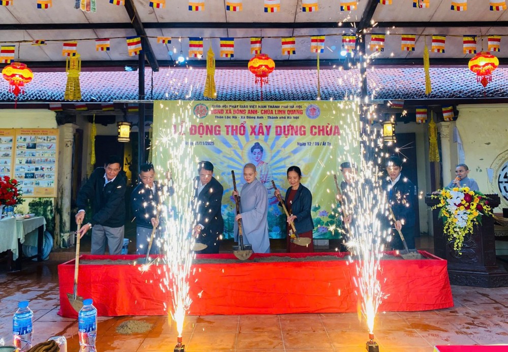 Hà Nội: Lễ động thổ xây dựng chùa Linh Quang