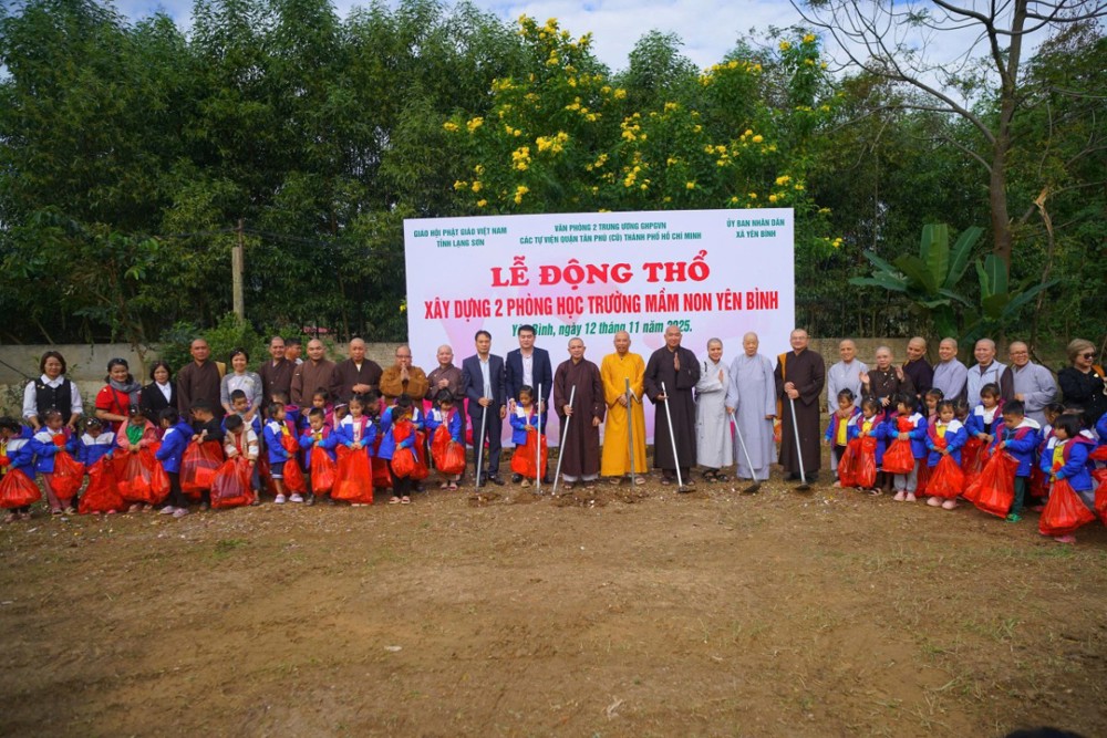 Văn phòng 2 Trung ương khởi công xây dựng hai phòng học tại Trường Mầm non Yên Bình – Lạng Sơn