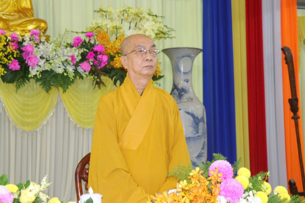 Vĩnh Long:  Hòa Thượng Thích Nhựt Tấn sách tấn chư hành giả và chia sẻ kinh nghiệm trụ trì tại Khóa Kiết Đông lần III, năm 2025