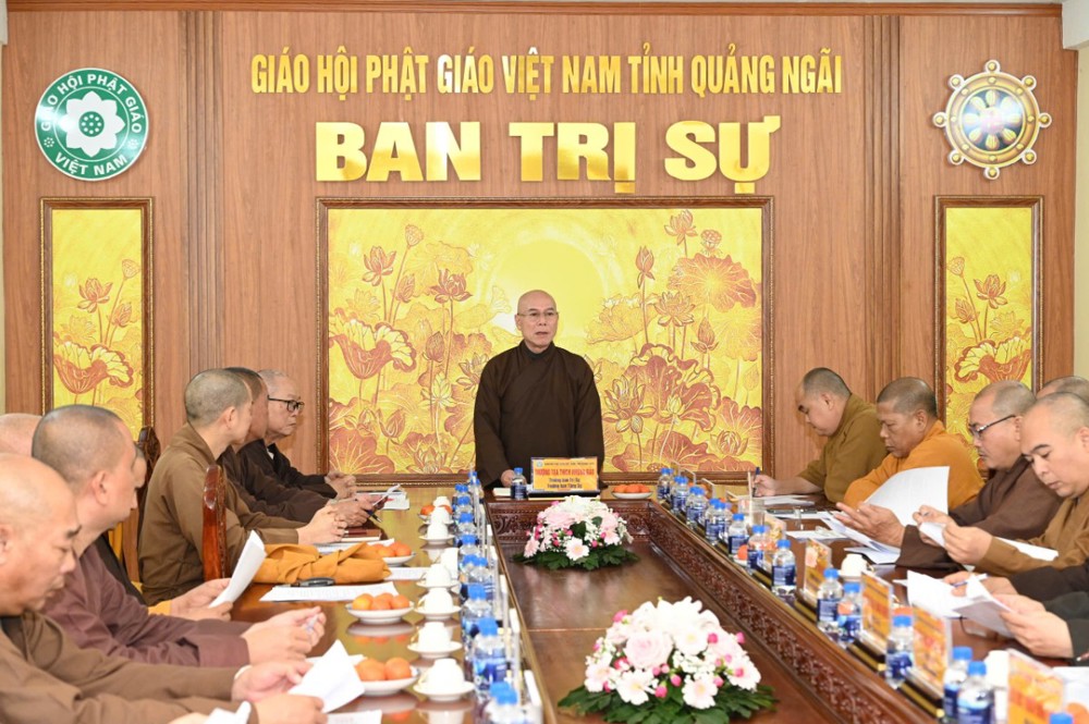 Quảng Ngãi: Ban Trị sự GHPGVN tỉnh họp triển khai tổng kết Phật sự năm 2025 và định hướng nhiệm kỳ mới