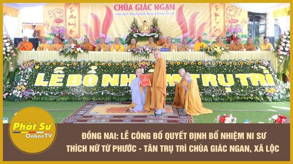 [Video] Lễ công bố Quyết định bổ nhiệm trụ trì chùa Giác Ngạn