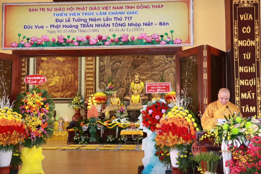 Đồng Tháp: Phật giáo Đồng Tháp thắp hương đảnh lễ tưởng nhớ Phật Hoàng – Trần Nhân Tông