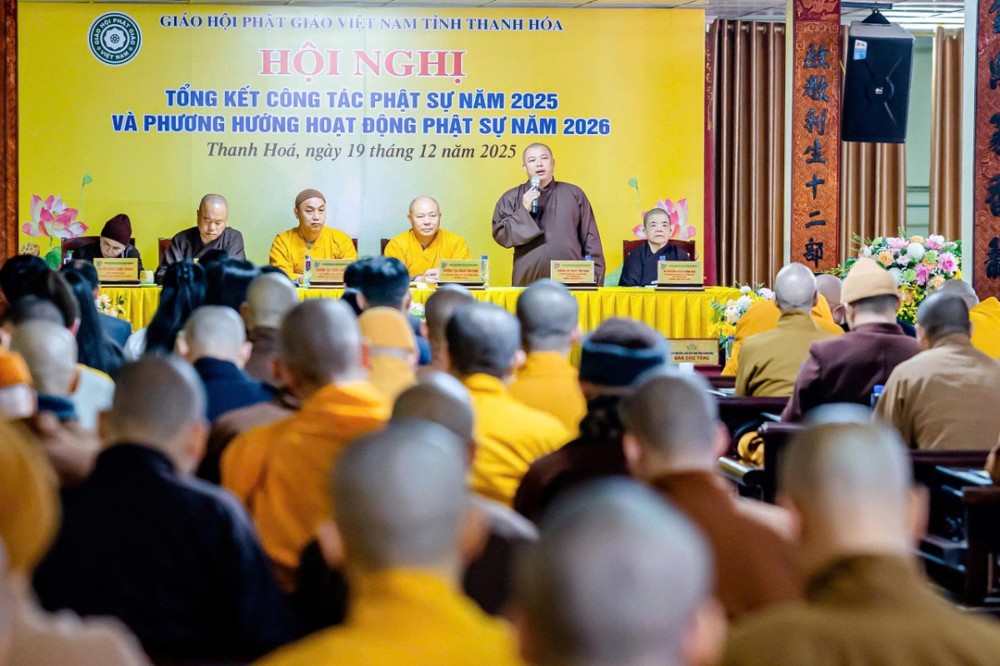 Thanh Hóa: Ban Trị sự Phật giáo tỉnh tổ chức Hội nghị tổng kết công tác Phật sự năm 2025