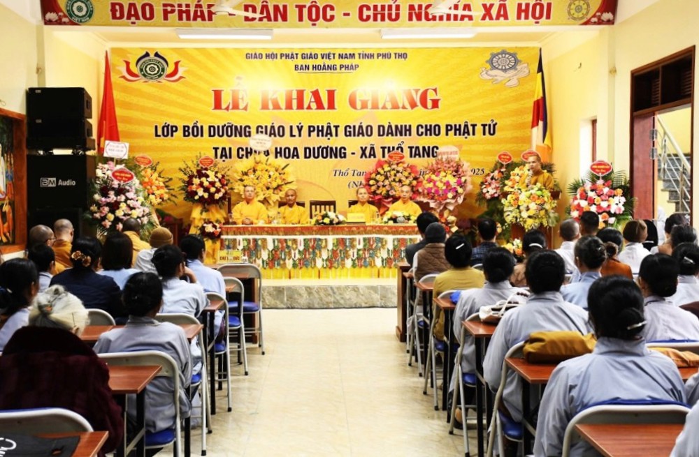 Phú Thọ: Chùa Hoa Dương khai giảng lớp bồi dưỡng giáo lý dành cho Phật tử