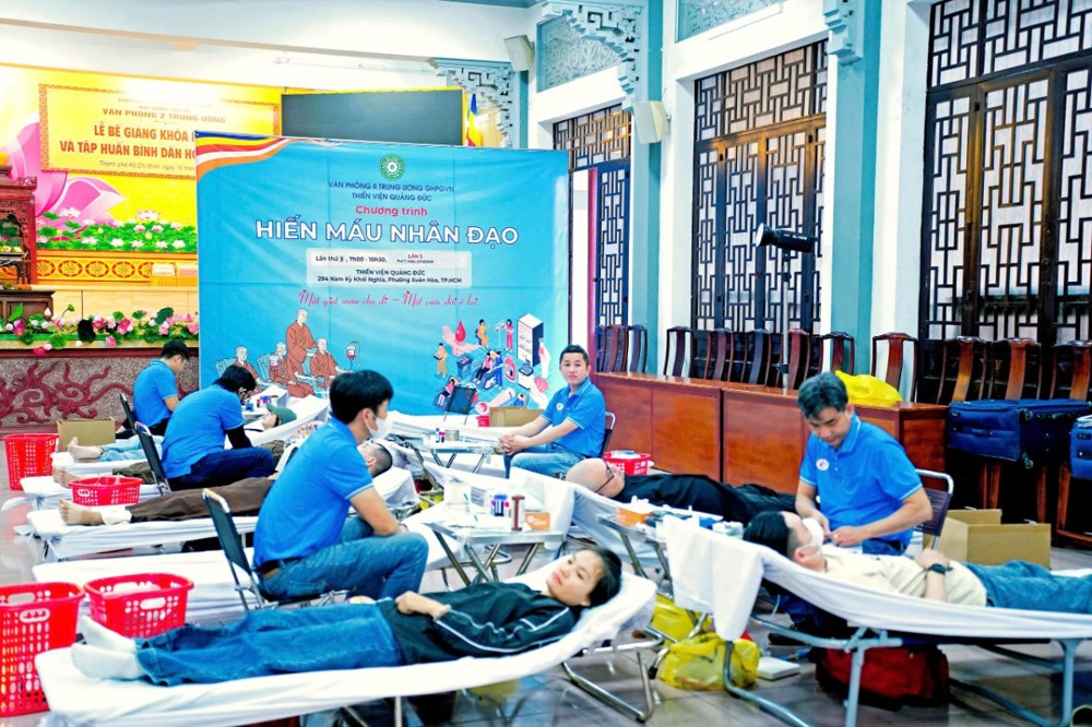 TP.HCM: Tổ chức Chương trình Hiến máu nhân đạo tại Thiền viện Quảng Đức