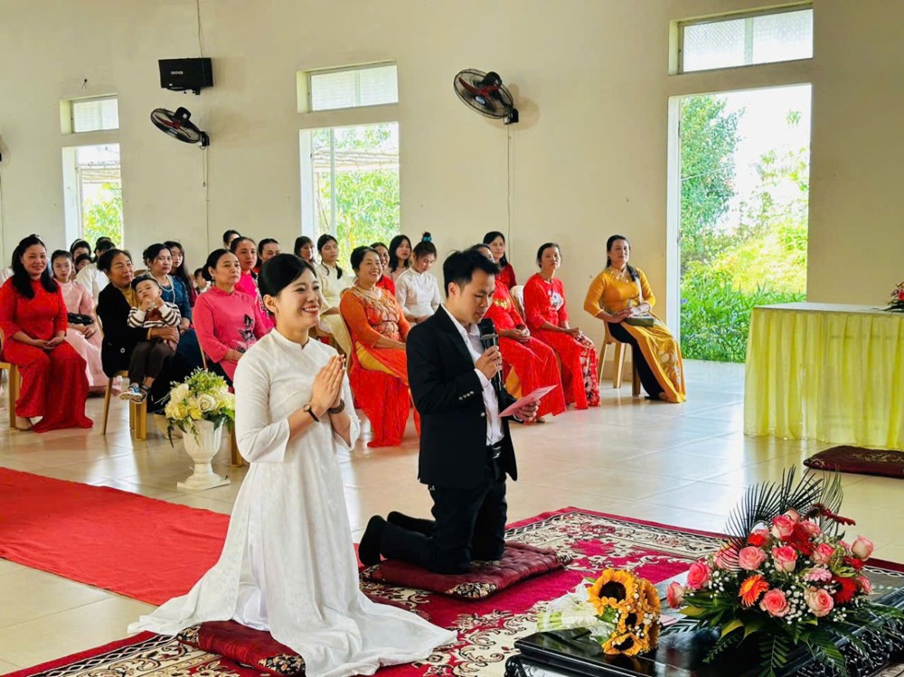 Thanh Hóa: Trang nghiêm lễ hằng thuận chúc phúc đôi uyên ương ngày đầu năm 2026 tại chùa Đống Cao