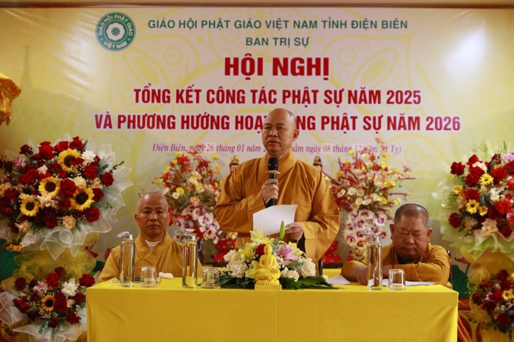 Điện Biên: Hội nghị Tổng kết công tác Phật sự năm 2025, triển khai phương hướng hoạt động năm 2026