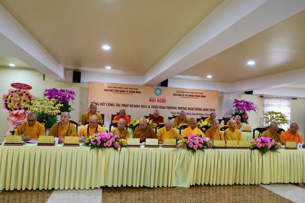 TP.HCM: Ban Phật giáo Quốc tế và Ban Kinh tế - Tài chính Trung ương tổng kết công tác Phật sự năm 2025