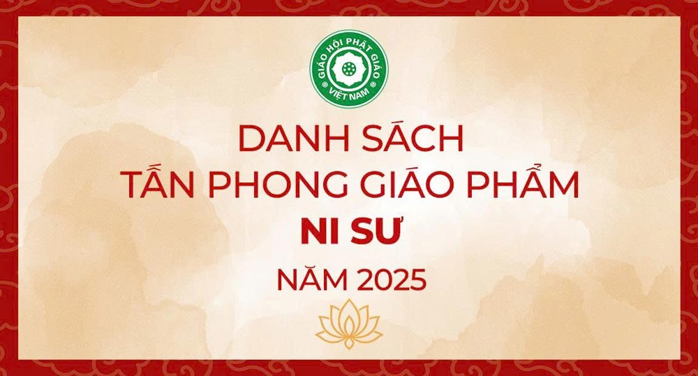 Danh sách 529 vị được tấn phong giáo phẩm Ni sư năm 2025