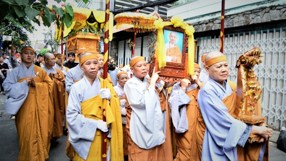 TP.HCM: Trang nghiêm lễ truy niệm và cung tiễn Ni trưởng Thích Nữ Như Trí