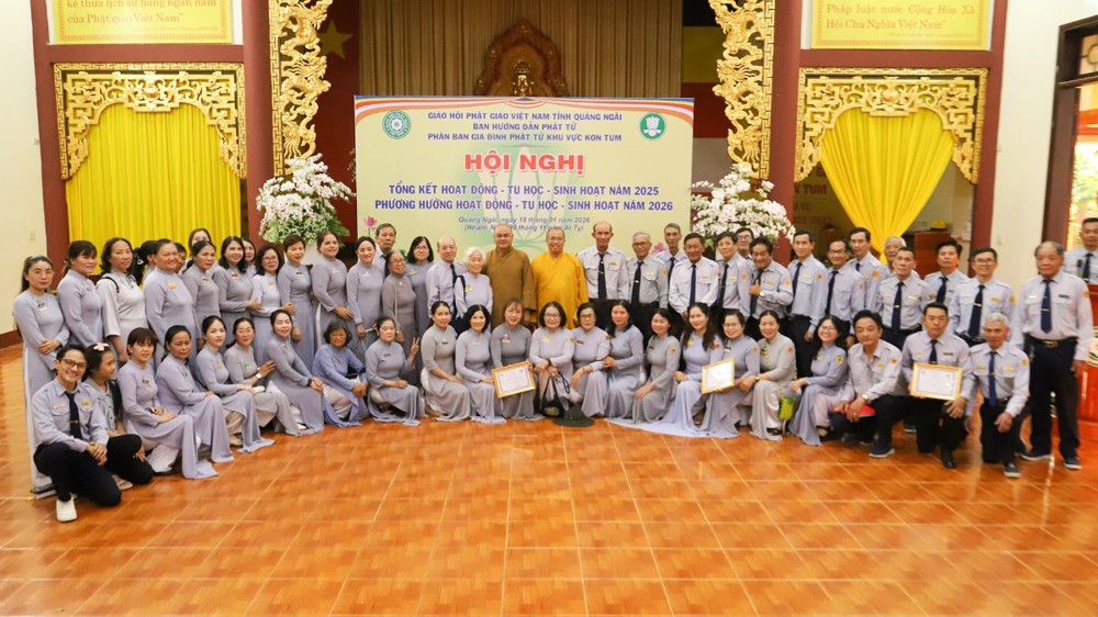 Quảng Ngãi: Hội nghị tổng kết công tác Phật sự năm 2025, phương hướng hoạt động năm 2026 GĐPT khu vực phía Tây