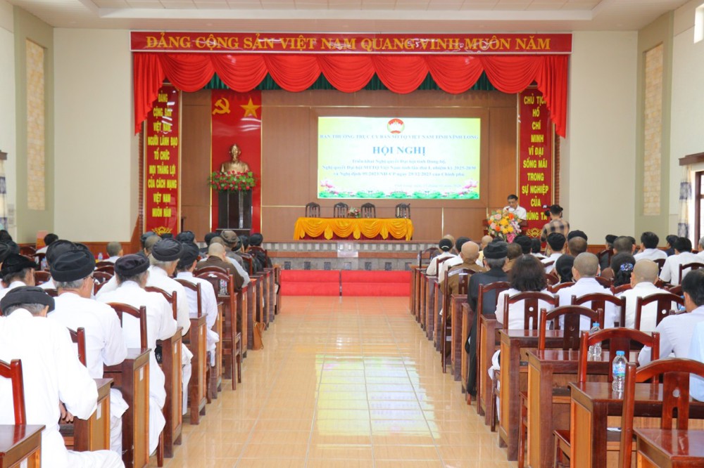 Vĩnh Long: Ban Trị sự GHPGVN khu vực Bến Tre (cũ) tham dự Hội nghị triển khai các Nghị quyết Đại Hội Đảng Bộ tỉnh lần thứ I (2025 -2030) và Nghị định 95/2023/NĐ-CP