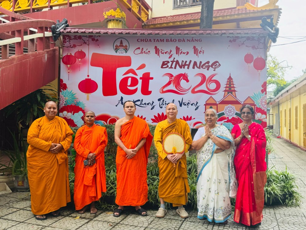 Đà Nẵng: Phước lành đầu xuân 2026 chào đón phái đoàn Ni giới Ấn Độ tại Chùa Tam Bảo