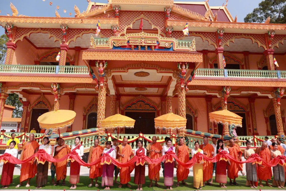 An Giang: Lễ cắt băng khánh thành Ngôi Tăng xá chùa Xà Xiêm Cũ (xã Bình An)