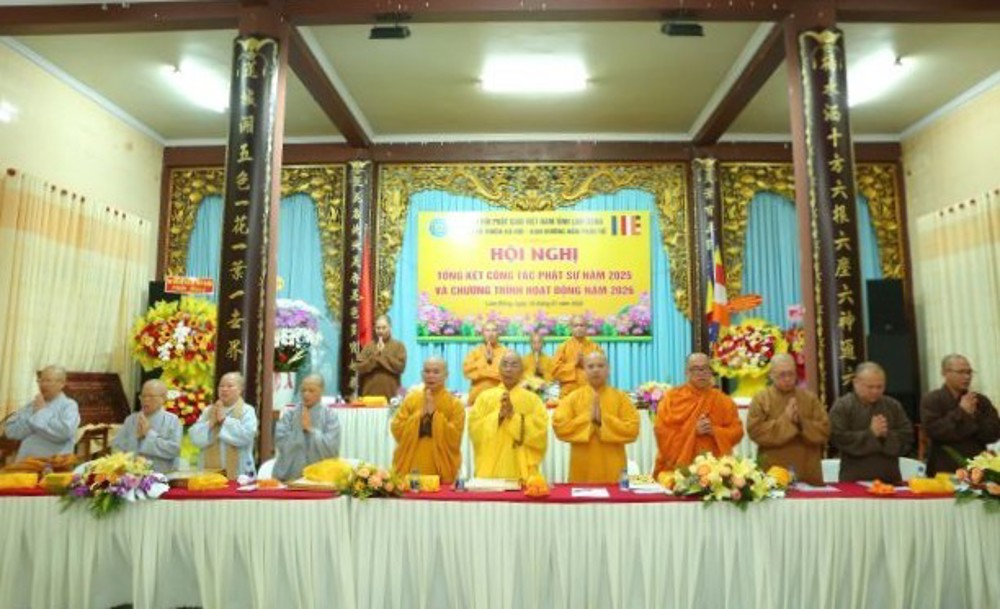 Lâm Đồng: Ban TT-XH và Ban HDPT Phật giáo tỉnh tổ chức Hội nghị tổng kết Phật sự năm 2025 và triển khai công tác Phật sự năm 2026