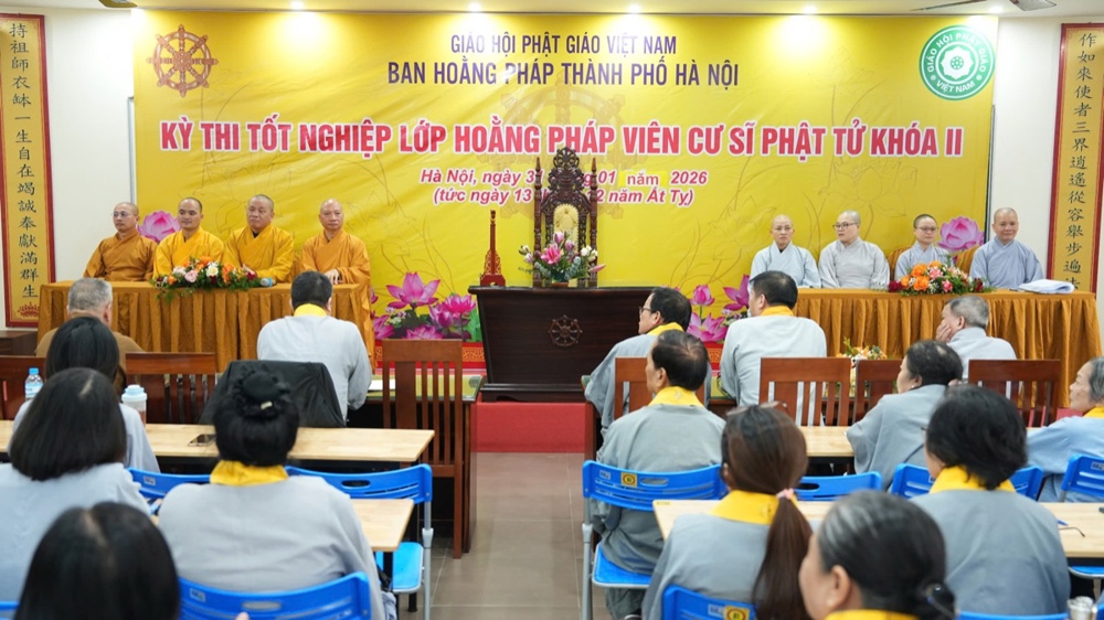 Kỳ thi tốt nghiệp lớp Hoằng pháp viên Cư sĩ Phật tử khoá II 