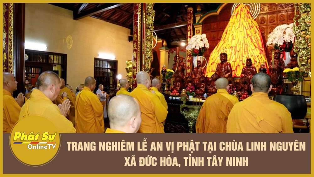 [Video] Tây Ninh: Trang nghiêm Lễ an vị Phật tại chùa Linh Nguyên, xã Đức Hòa