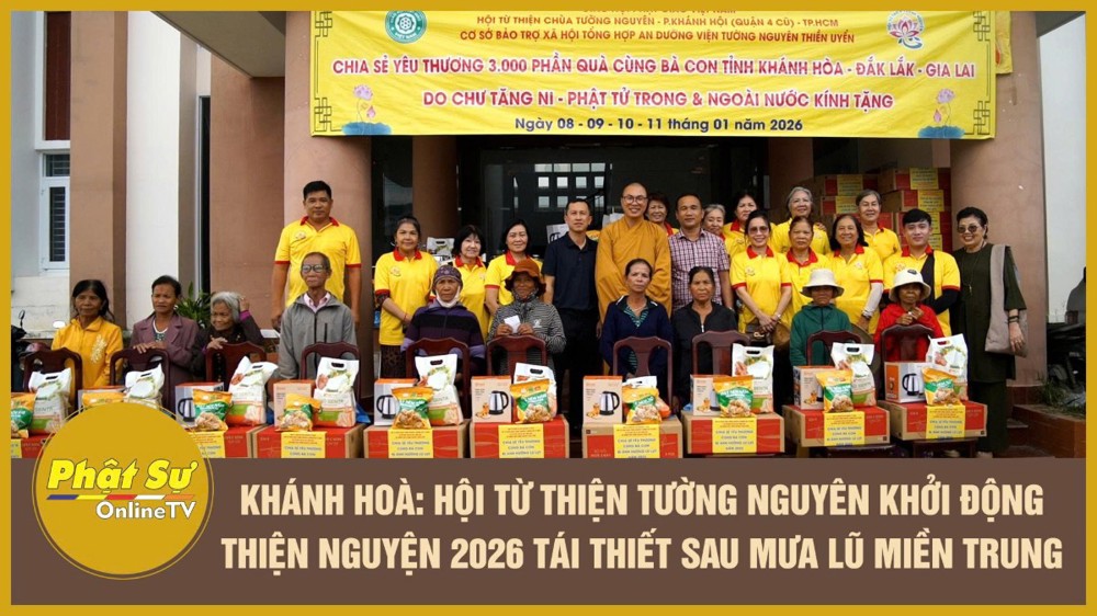 [Video] Khánh Hoà: Hội từ thiện Tường Nguyên khởi động thiện nguyện 2026 tái thiết sau mưa lũ miền Trung