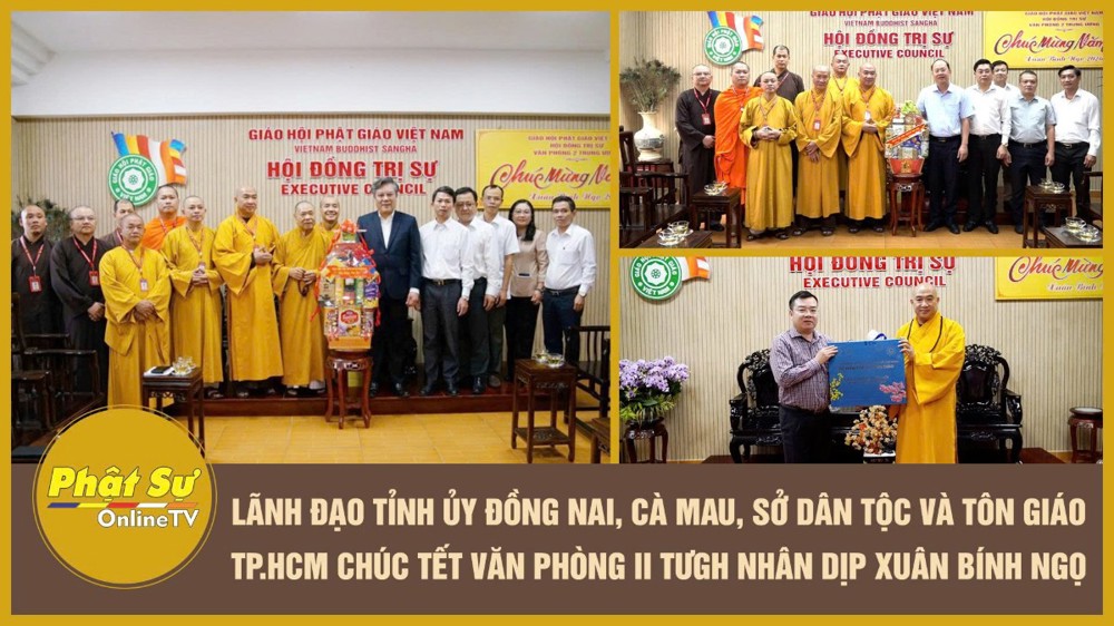 [Video] Lãnh đạo Tỉnh ủy Đồng Nai, Cà Mau, Sở Dân tộc và Tôn giáo TP.HCM chúc Tết Văn phòng II TƯGH nhân dịp xuân Bính Ngọ