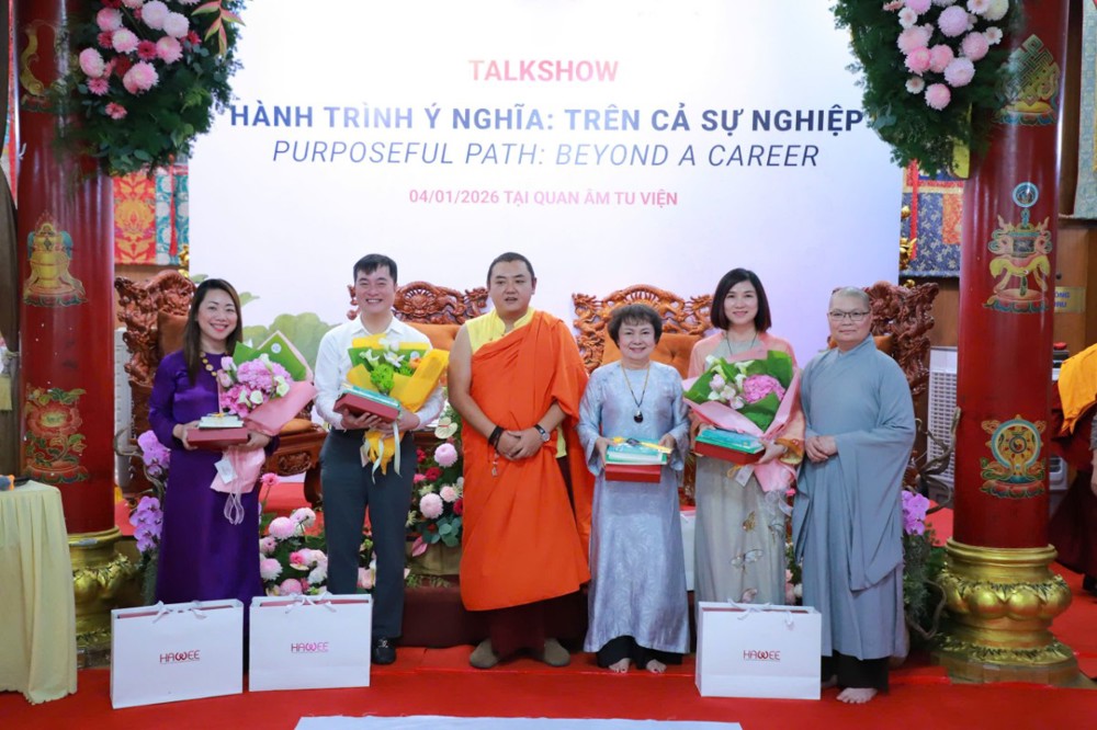 TP.HCM: Tọa đàm “Hành trình ý nghĩa: Trên cả sự nghiệp” với Đức Nhiếp Chính Vương Gyalwa Dokhampa tại Quan Âm Tu Viện