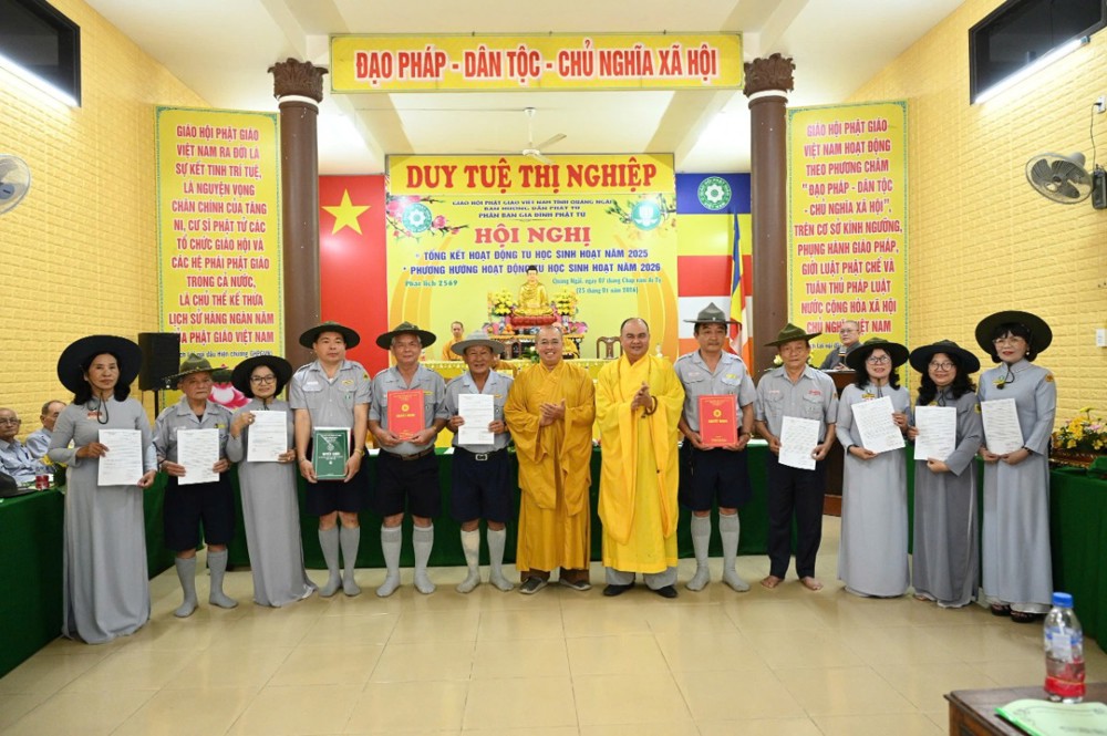 Quảng Ngãi: Gia đình Phật tử khu vực phía Đông tổng kết Phật sự năm 2025