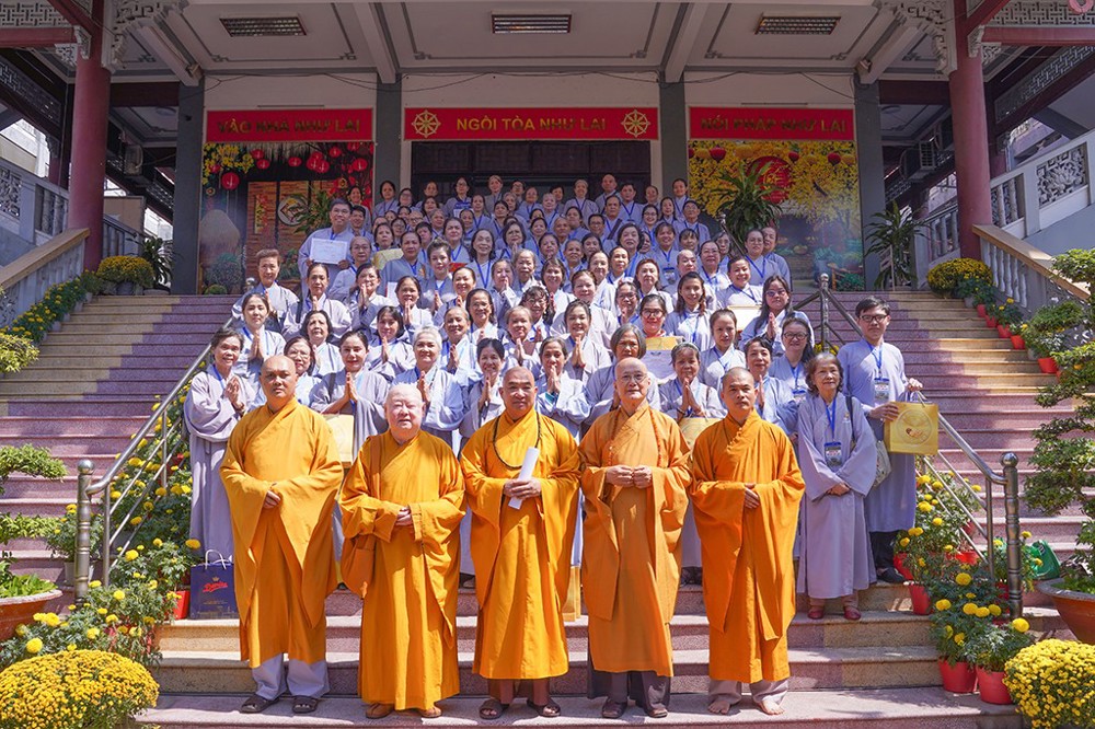 TP.HCM: Trang nghiêm lễ tổng kết khóa tu Ngày An Lạc và lớp Bồ Tát Giới tại Thiền viện Quảng Đức