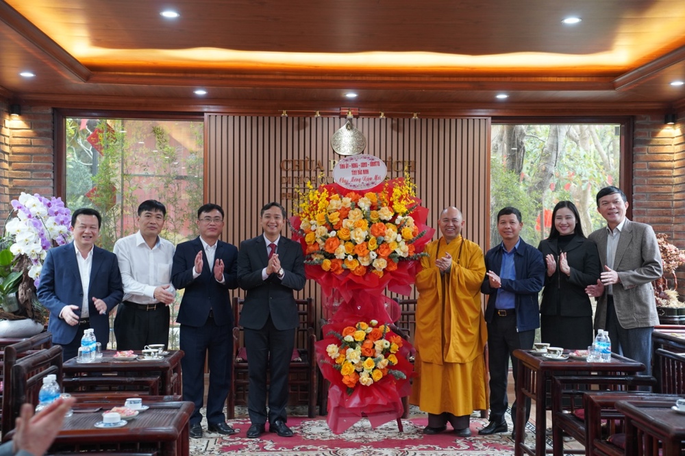 Bắc Ninh: Lãnh đạo tỉnh thăm và chúc Tết Thượng tọa Thích Đức Thiện nhân dịp Xuân Bính Ngọ 2026