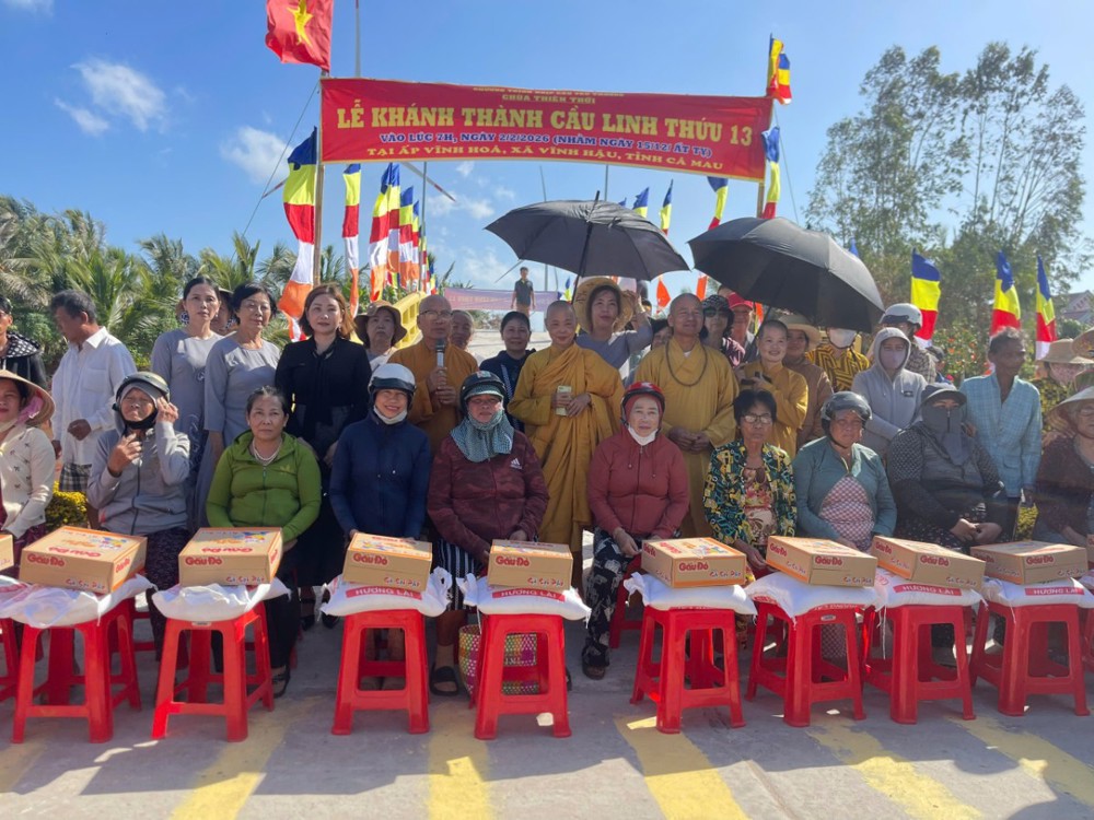 Cần Thơ: Chùa Thiên Thới khánh thành 3 cầu nông thôn trước thềm xuân Bính Ngọ 2026