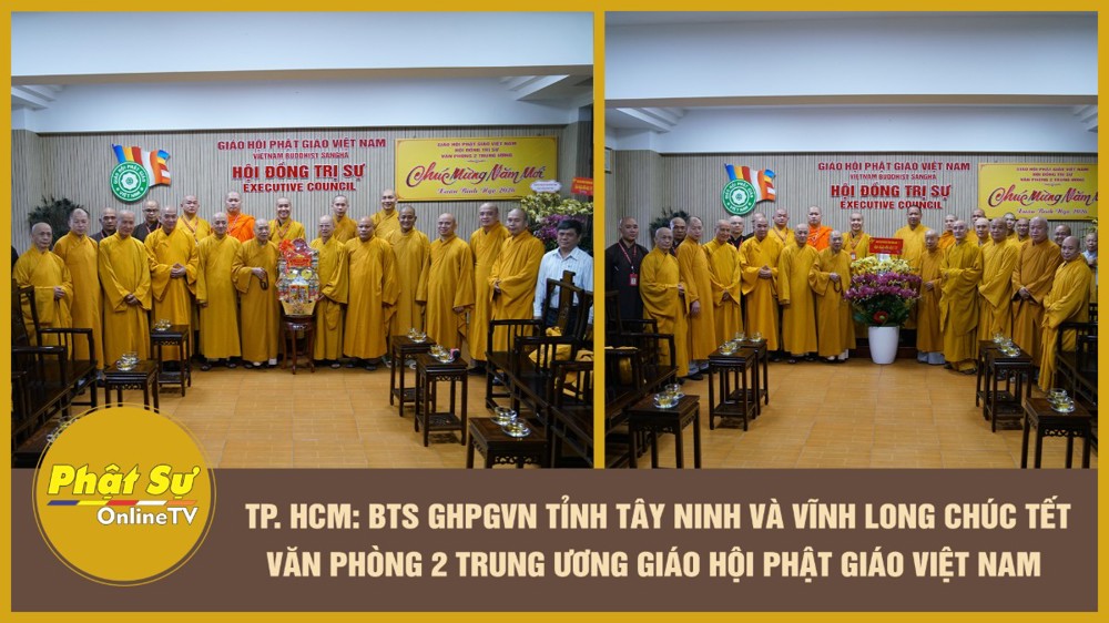 [Video] Ban Trị sự GHPGVN tỉnh Tây Ninh và Vĩnh Long thăm, chúc Tết chư Tôn đức lãnh đạo Trung ương GHPGVN