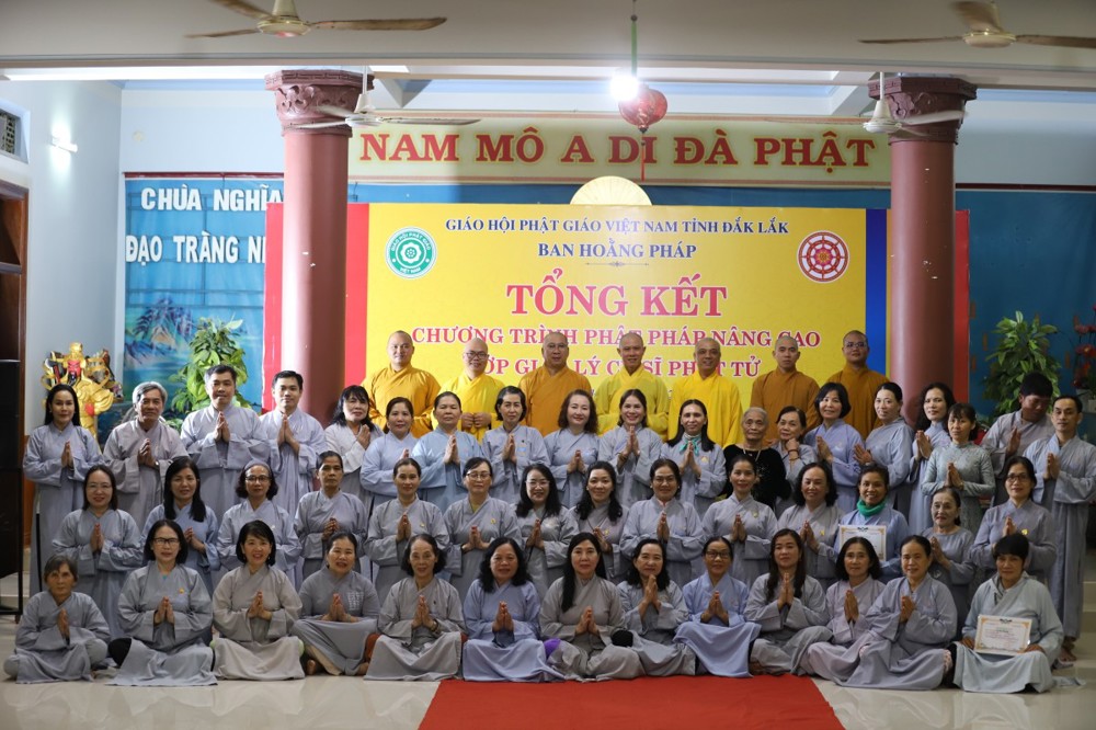Đắk Lắk: Ban Hoằng pháp GHPGVN tỉnh tổng kết lớp Giáo lý Phật pháp nâng cao