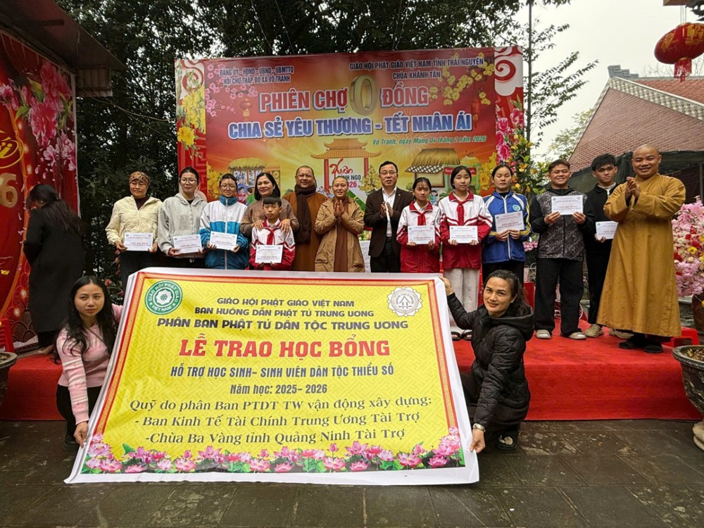 Thái Nguyên: Phiên chợ 0 đồng – Ấm lòng mùa xuân tại chùa Khánh Tân