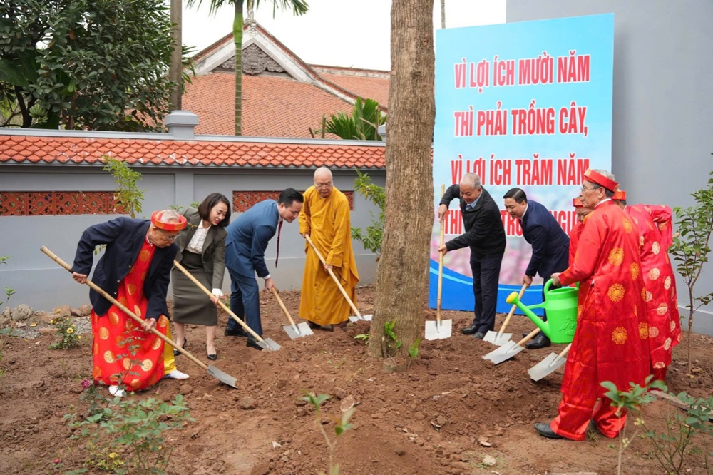 Lễ phát động “Tết trồng cây đời đời nhớ ơn Bác Hồ” tại chùa Hội Xá: Lan tỏa thông điệp sống xanh, sống thiện