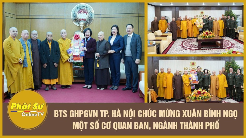[Video] Ban Trị sự GHPGVN TP. Hà Nội chúc mừng Xuân Bính Ngọ một số cơ quan ban, ngành thành phố