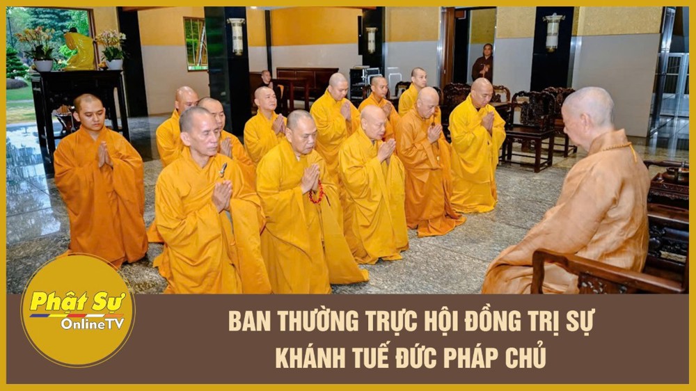 [Video] Ban Thường trực Hội đồng Trị sự khánh tuế Đức Pháp chủ